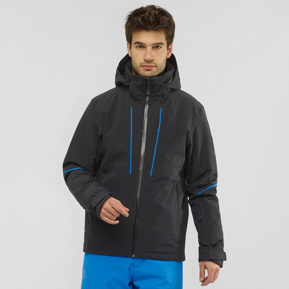 Salomon Singapore Mens Ski Jackets - EDGE Black | 31428-HNAO